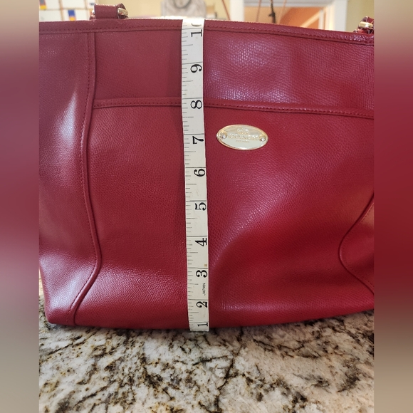 Coach Red Saffiano Leather Tote Bag, Excellent Condition, Large Size - Picture 14 of 16